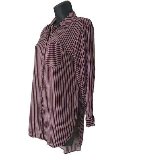 Maeve  Striped Button Down Shirt Size S - Picture 3 of 6